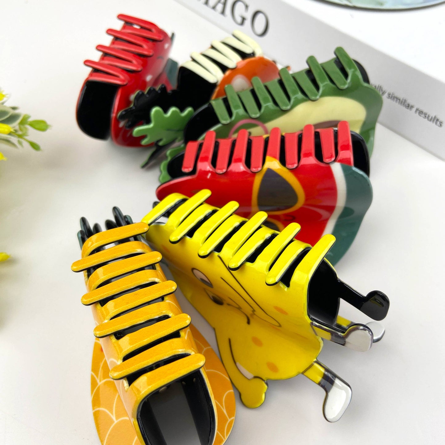 Cartoon fruit hair clips