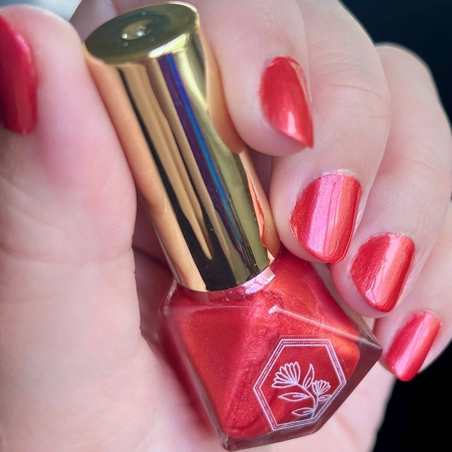 Mars Vacation - Vibrant Coral Toned Red Nail Polish