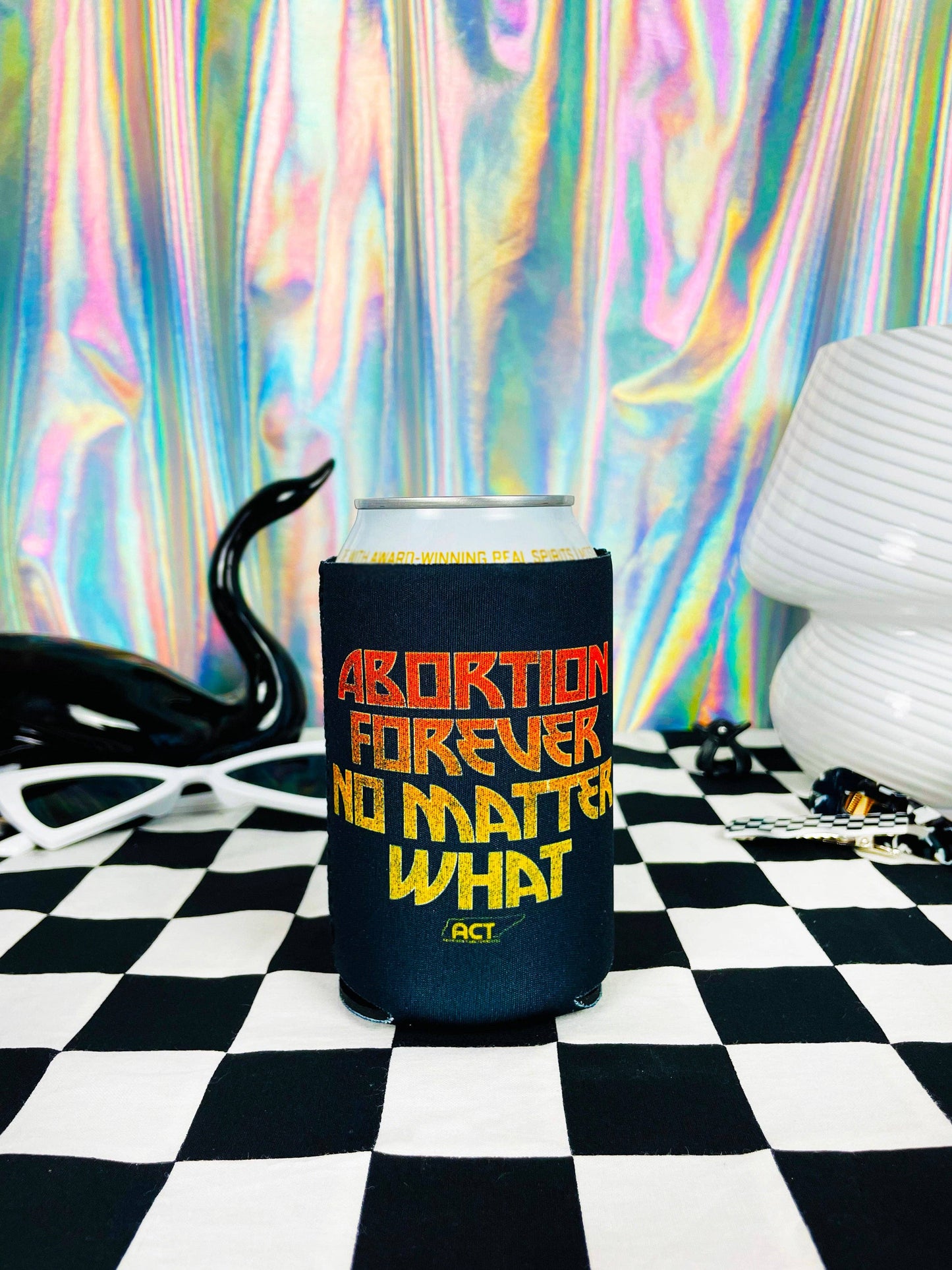 Abortion Forever Metal Koozie
