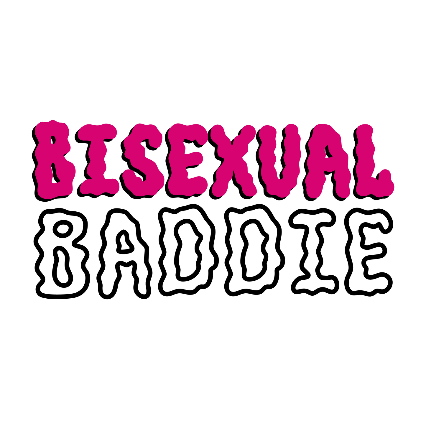 Bisexual Baddie Glitter Sticker