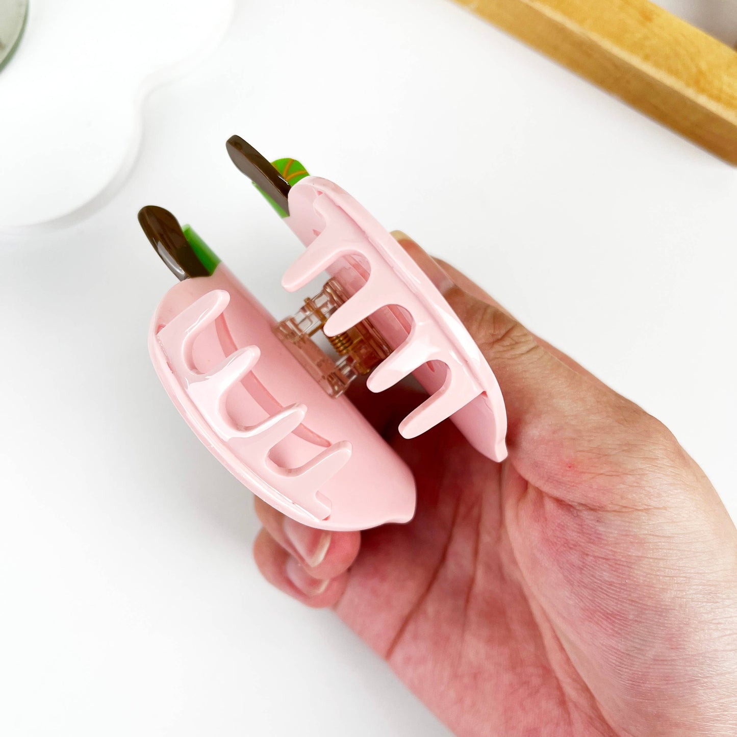 Peach Fruit Hair Clip