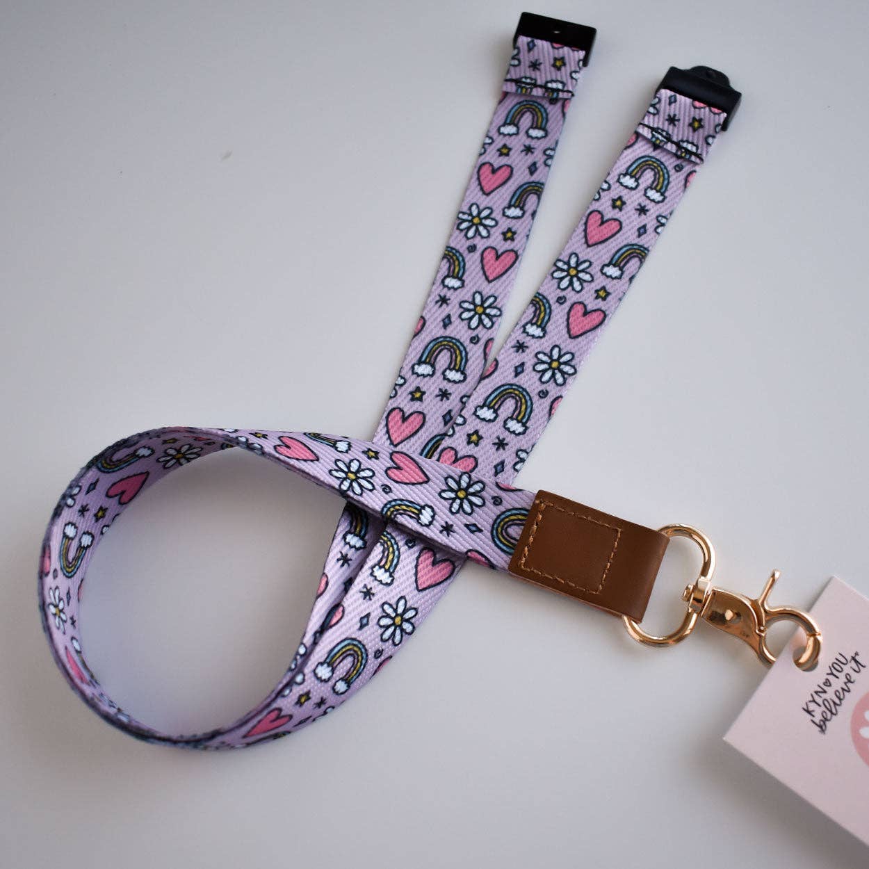 Rainbow Pattern Lanyard