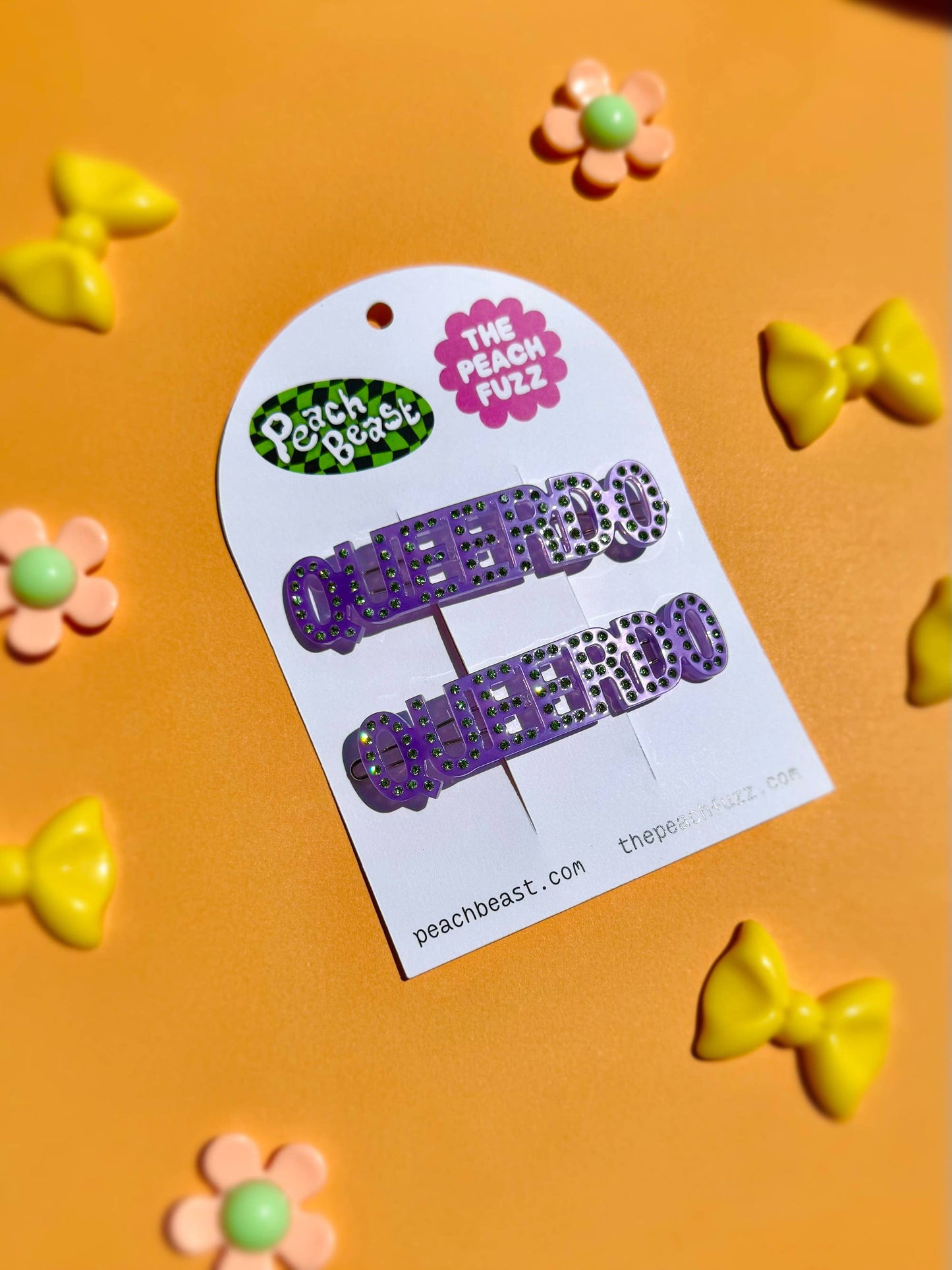 Queerdo Rhinestone Hair Clip Set