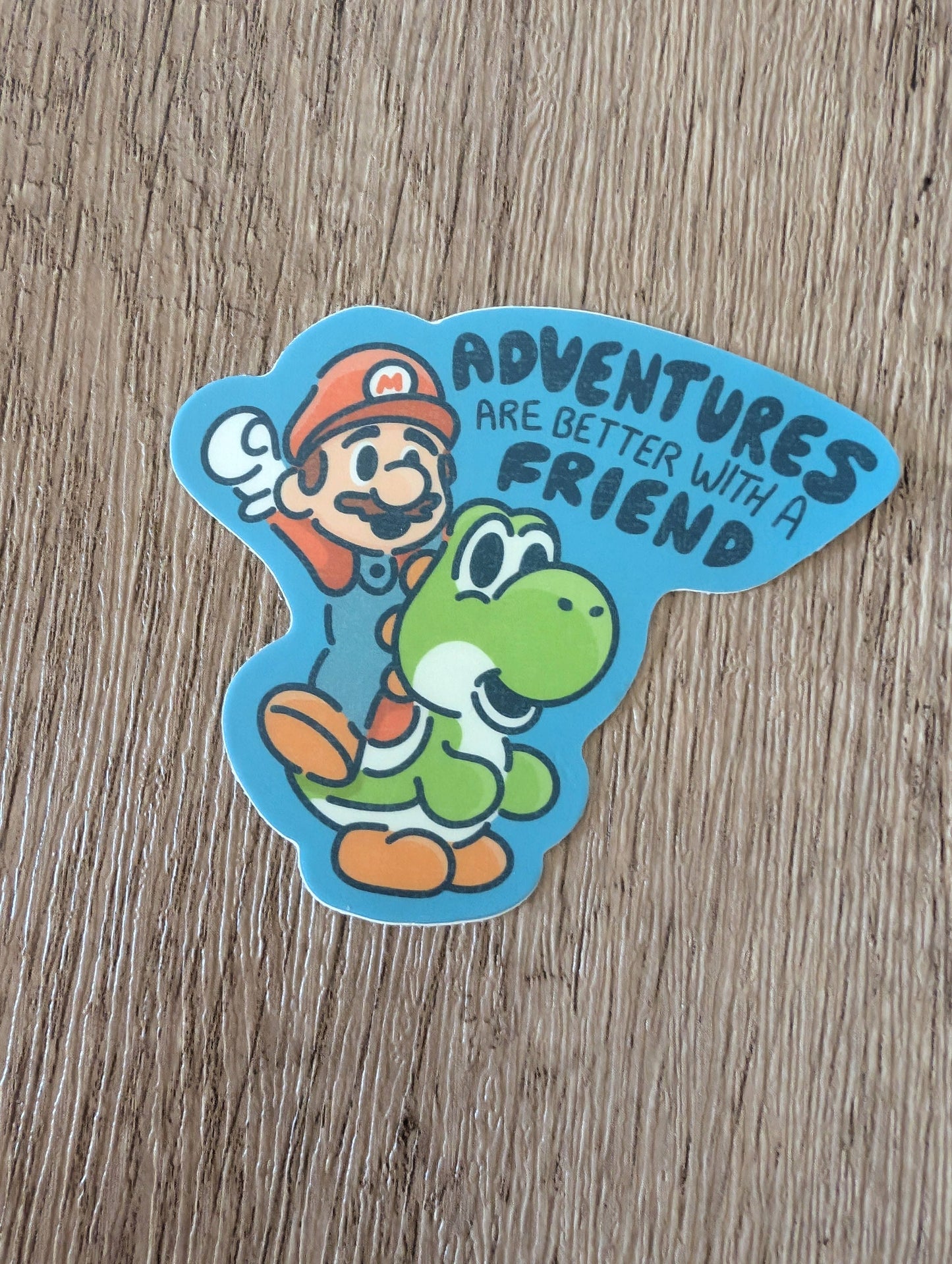 Better With Friend - Cute Mario Yoshi Nintendo Vinyl Sticker