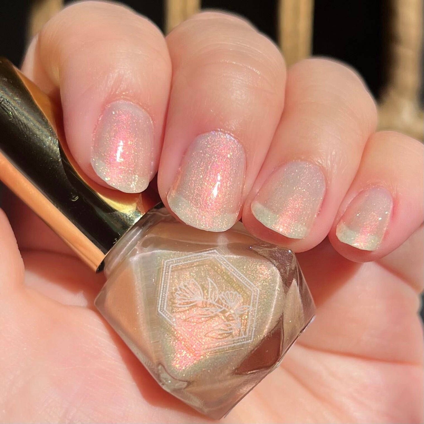 Nirvana - Champagne Glitter With Pink Iridescent Shimmer