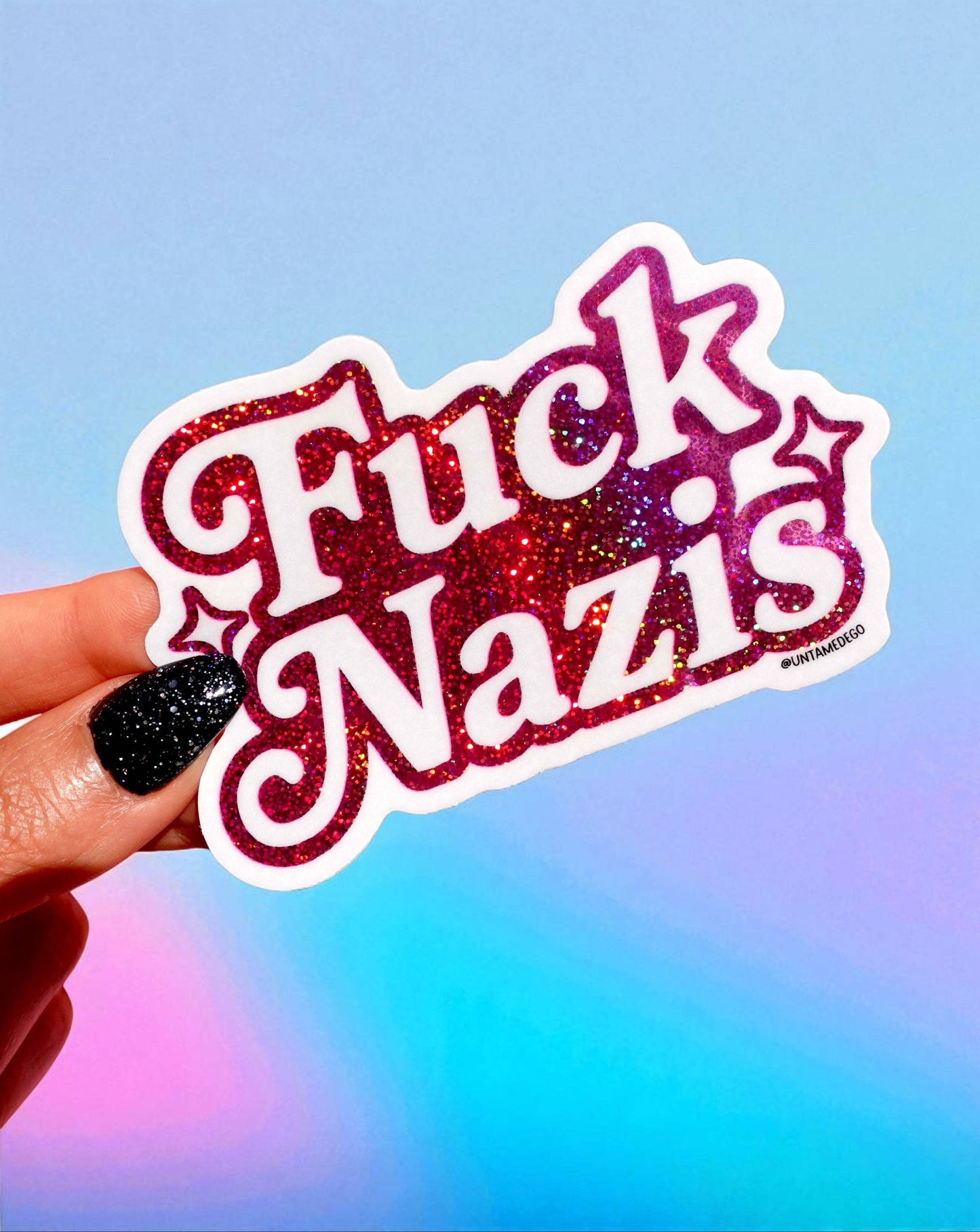 F*ck Nazis – Glitter Vinyl Sticker