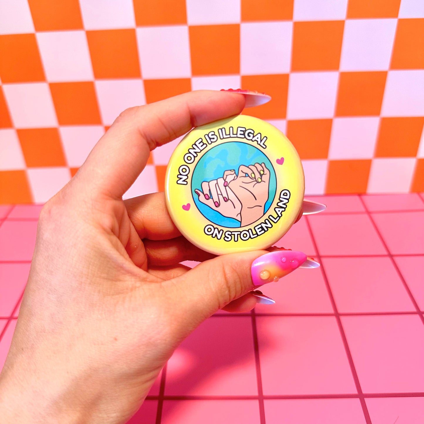 No One Is...Inclusive Liberal Feminist Button Pin Pinback Button