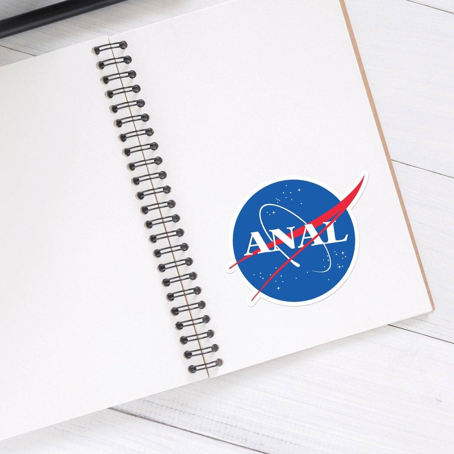 Just a Normal NASA Logo 3" x 3" - Funny Adult Sticker