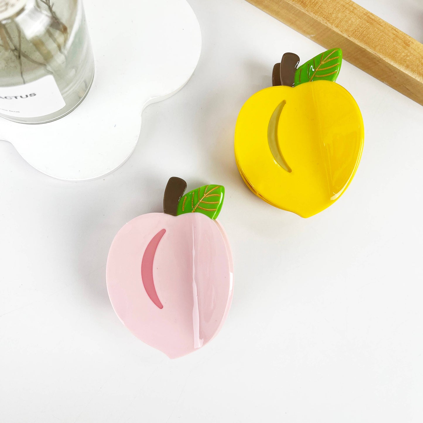 Peach Fruit Hair Clip