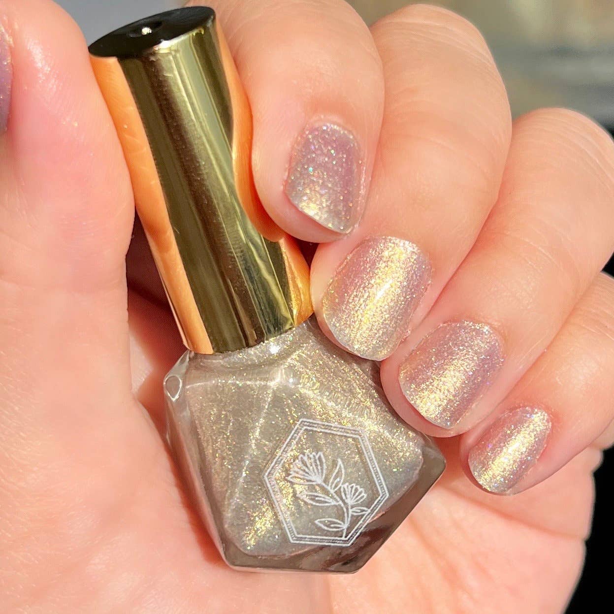 Luna - Golden Holographic Taupe - Nail Polish