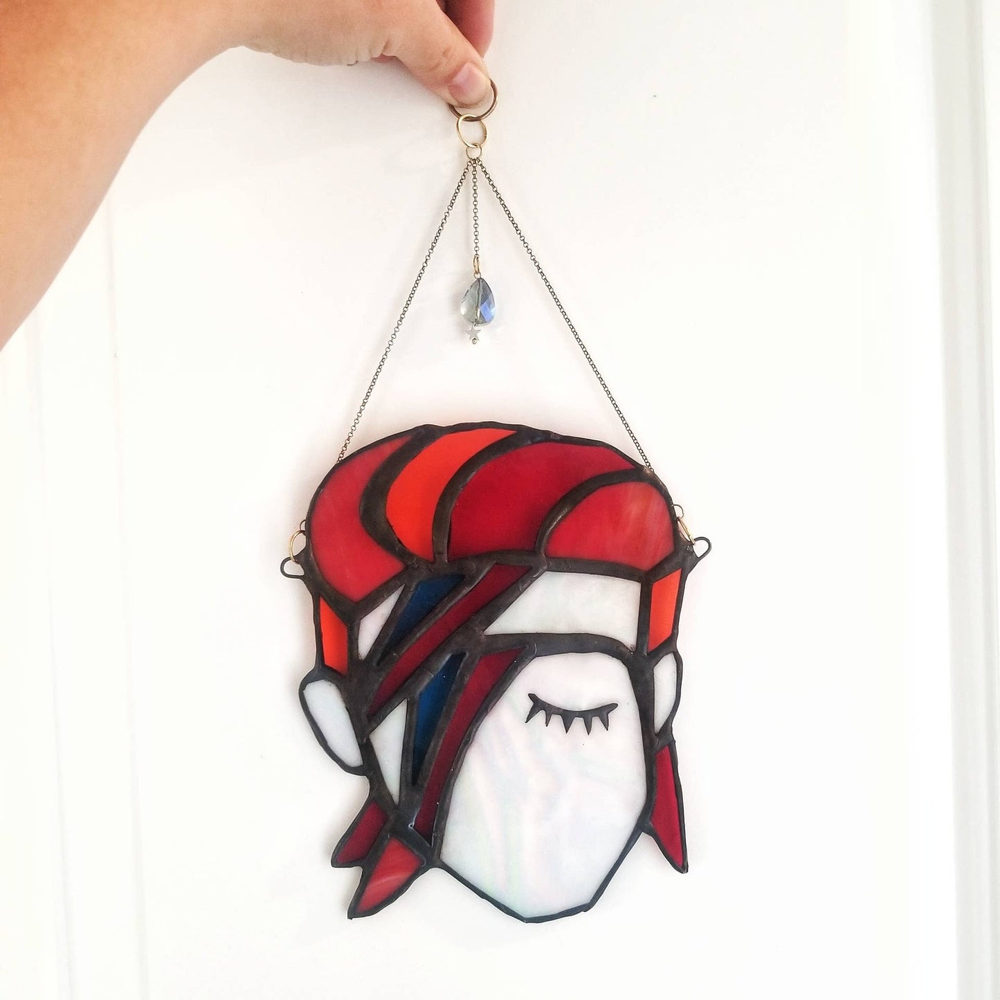 Stained glass hanging - David Bowie inspired