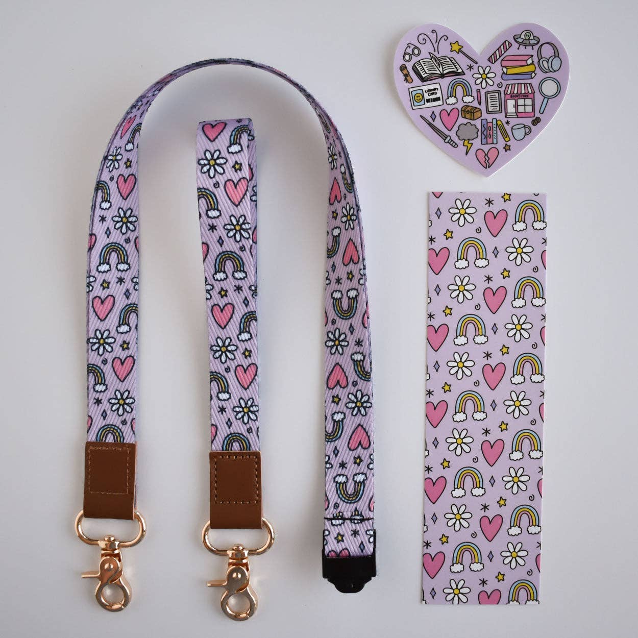 Rainbow Pattern Lanyard