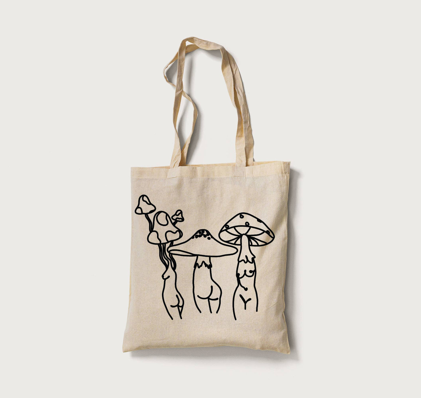 Naked Mushroom Ladies Tote Bag