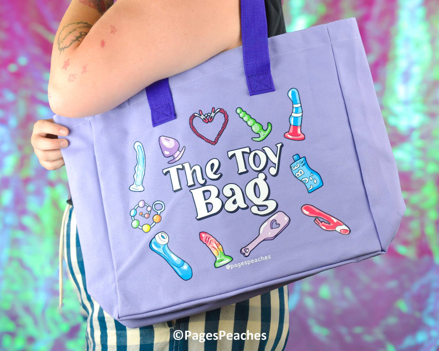 The Toy Bag Tote Bag With Laptop And Water Bottle Pocket