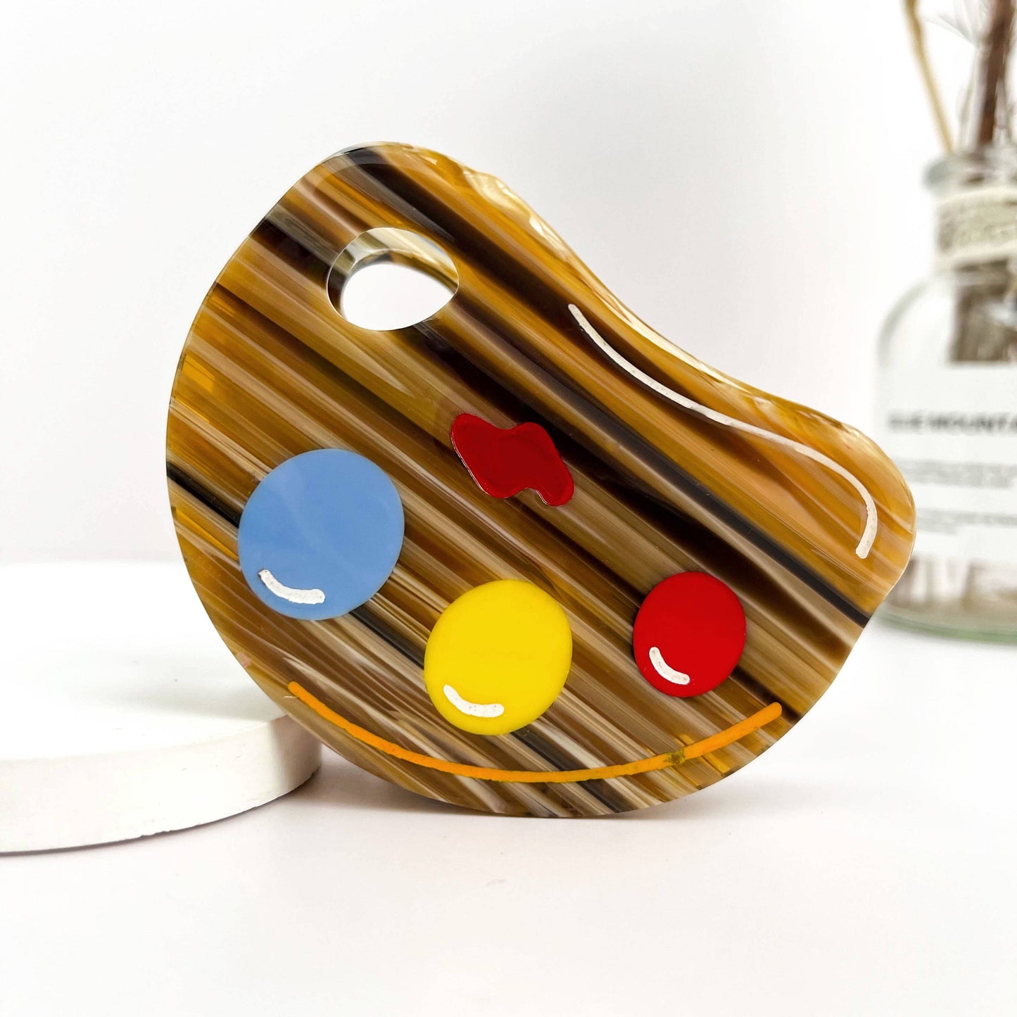 Wood Grain Palette Acetate Hair Claw Clip