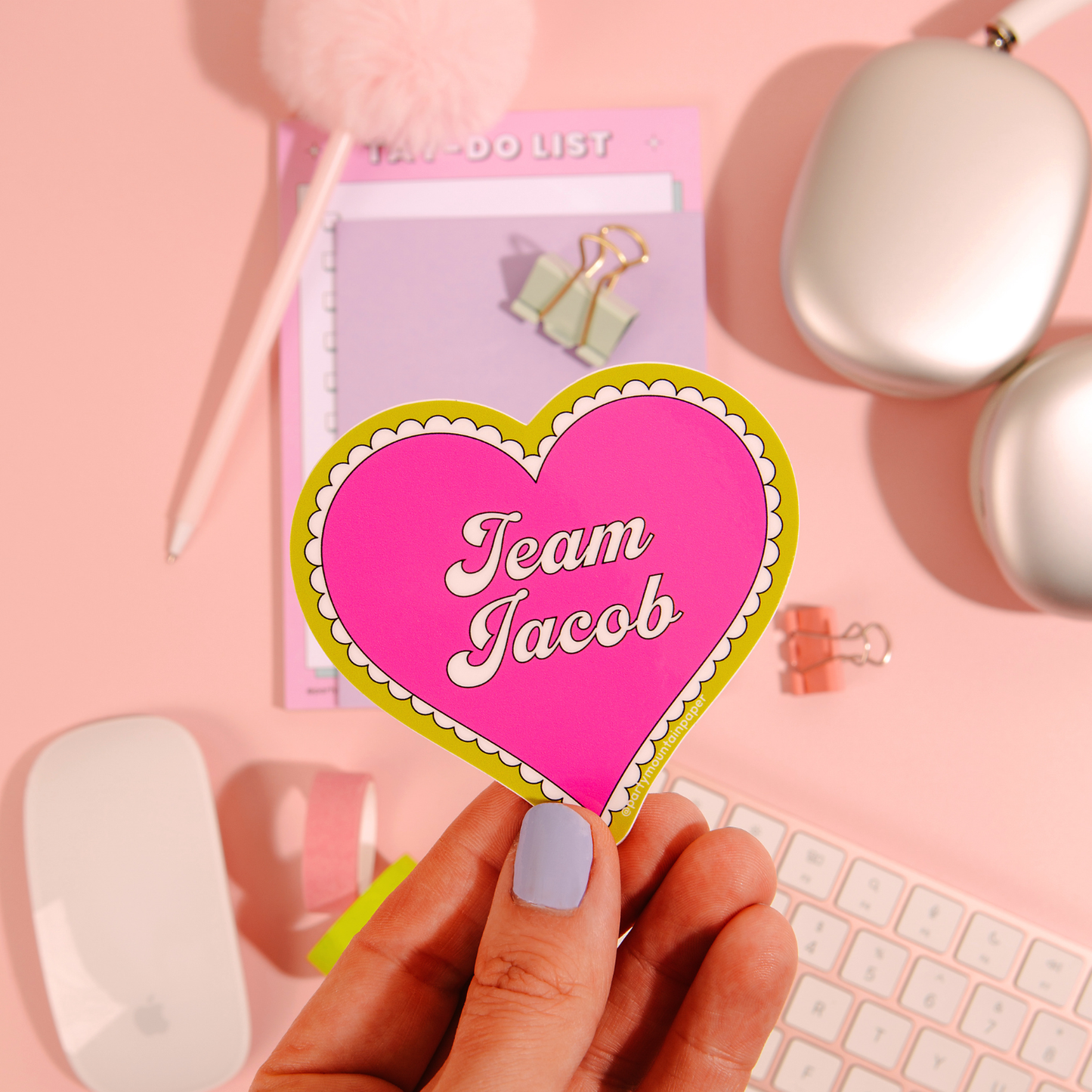 Team Jacob Heart Sticker