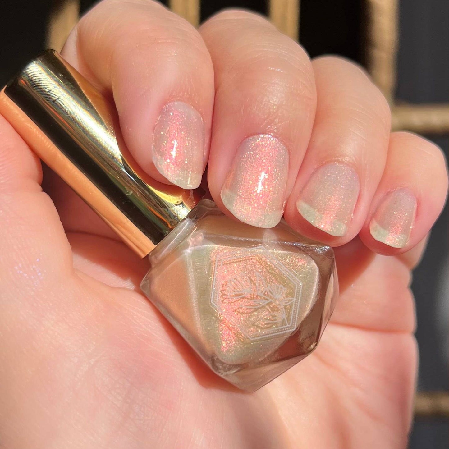 Nirvana - Champagne Glitter With Pink Iridescent Shimmer