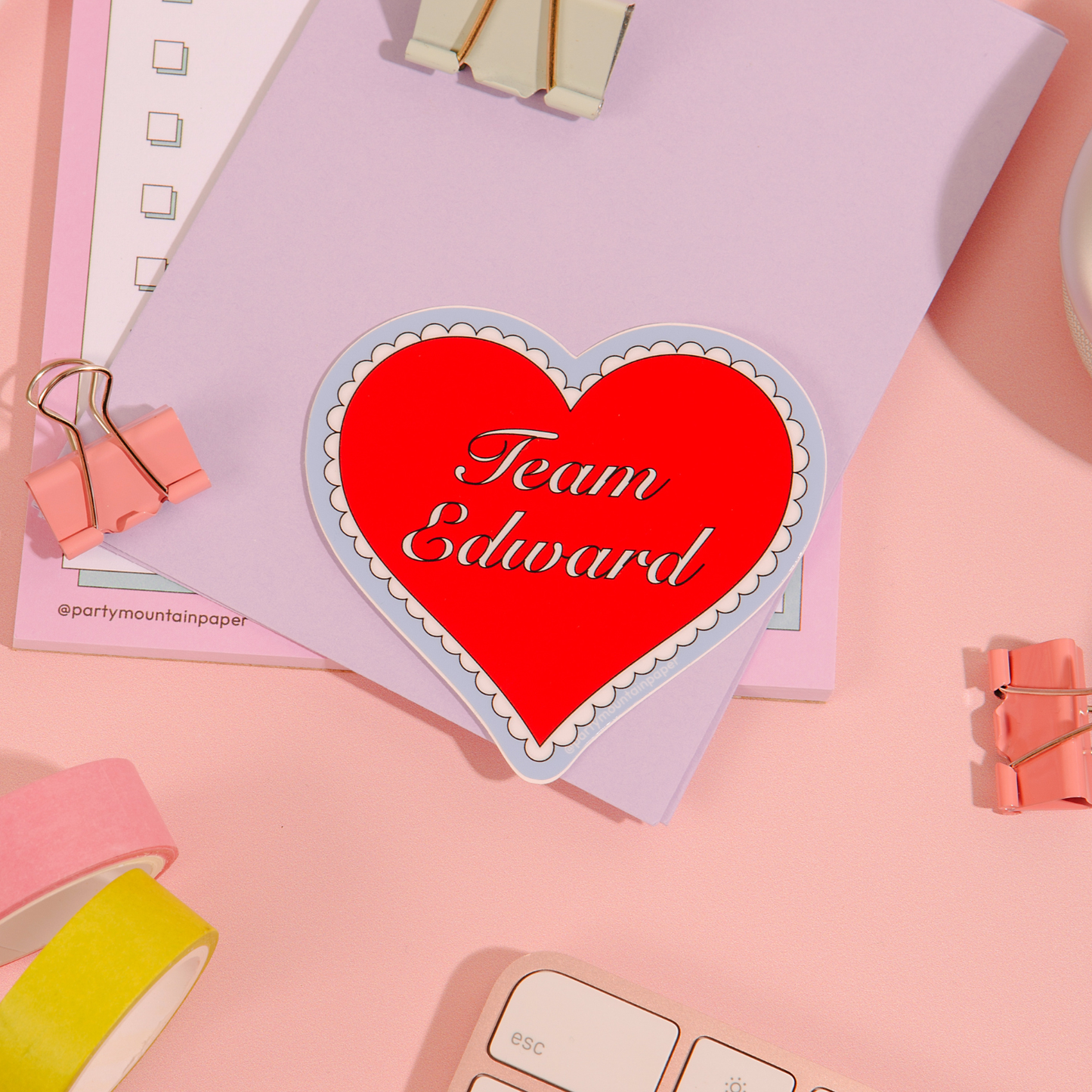 Team Edward Heart Sticker