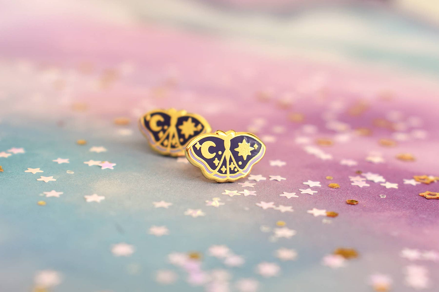 Whimsical Moths Earrings