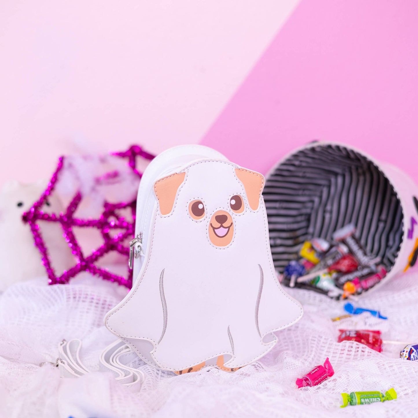 GLOW-IN-THE-DARK Ghost Dog Handbag
