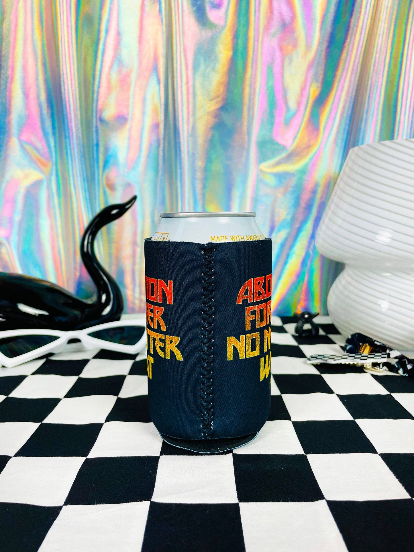 Abortion Forever Metal Koozie