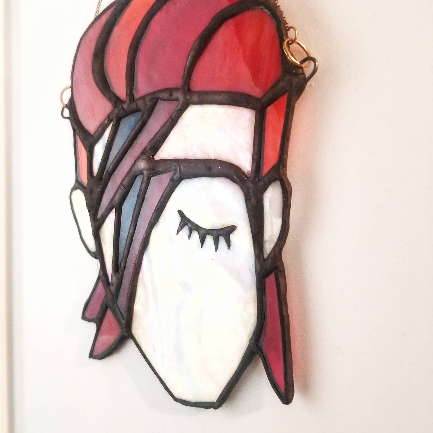 Stained glass hanging - David Bowie inspired