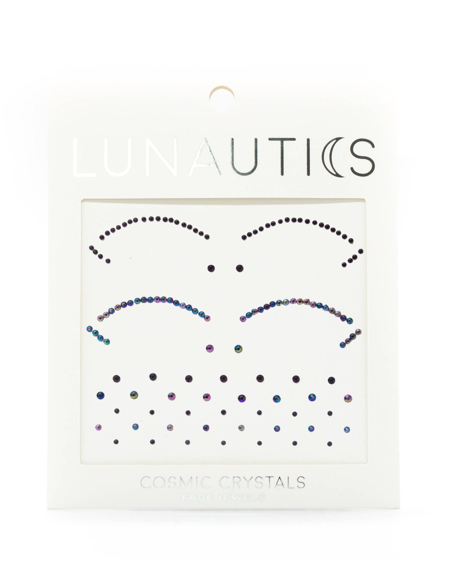 Black Iridescent Cut Crease Face and Eye Jewel Stickers
