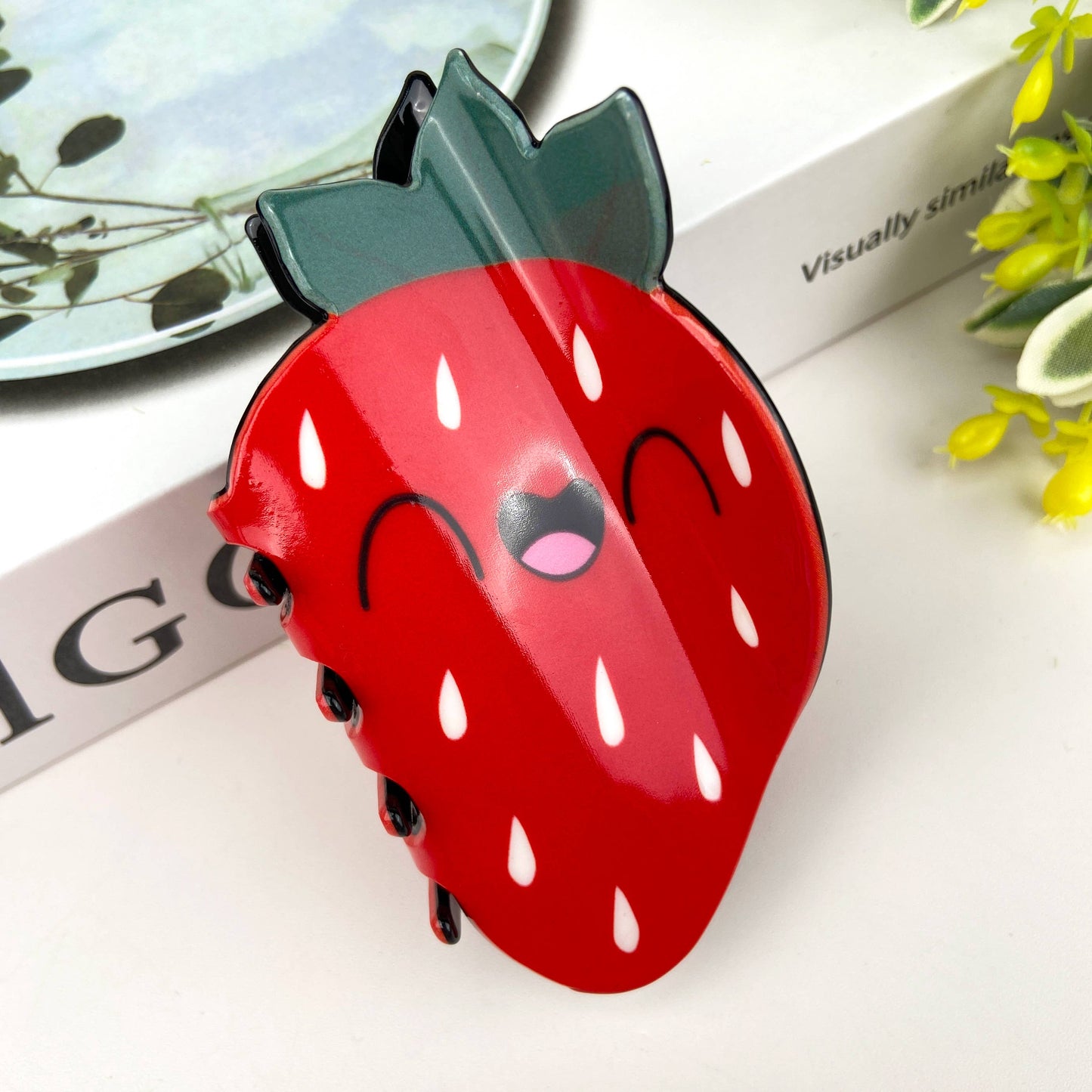 Cartoon fruit hair clips