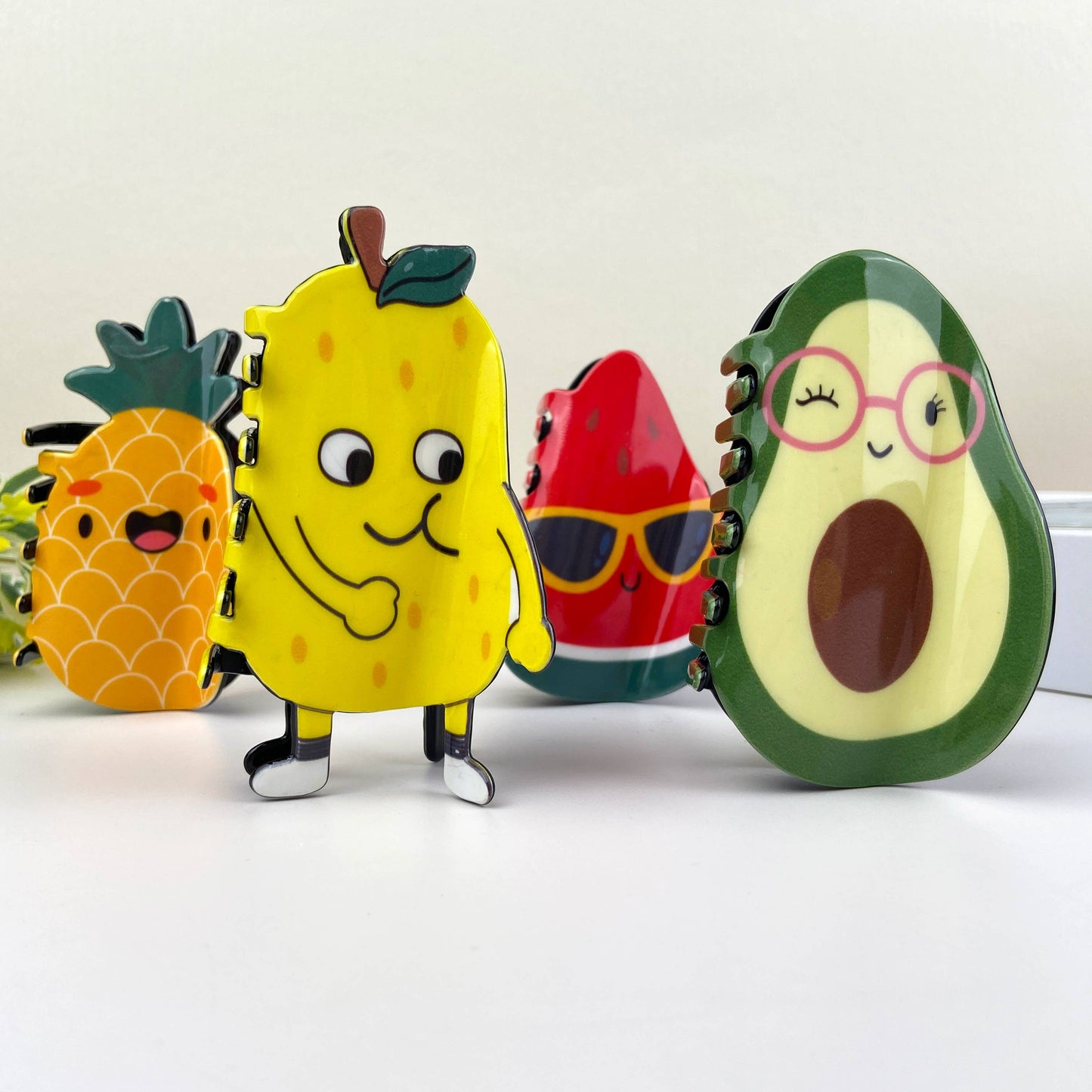Cartoon fruit hair clips