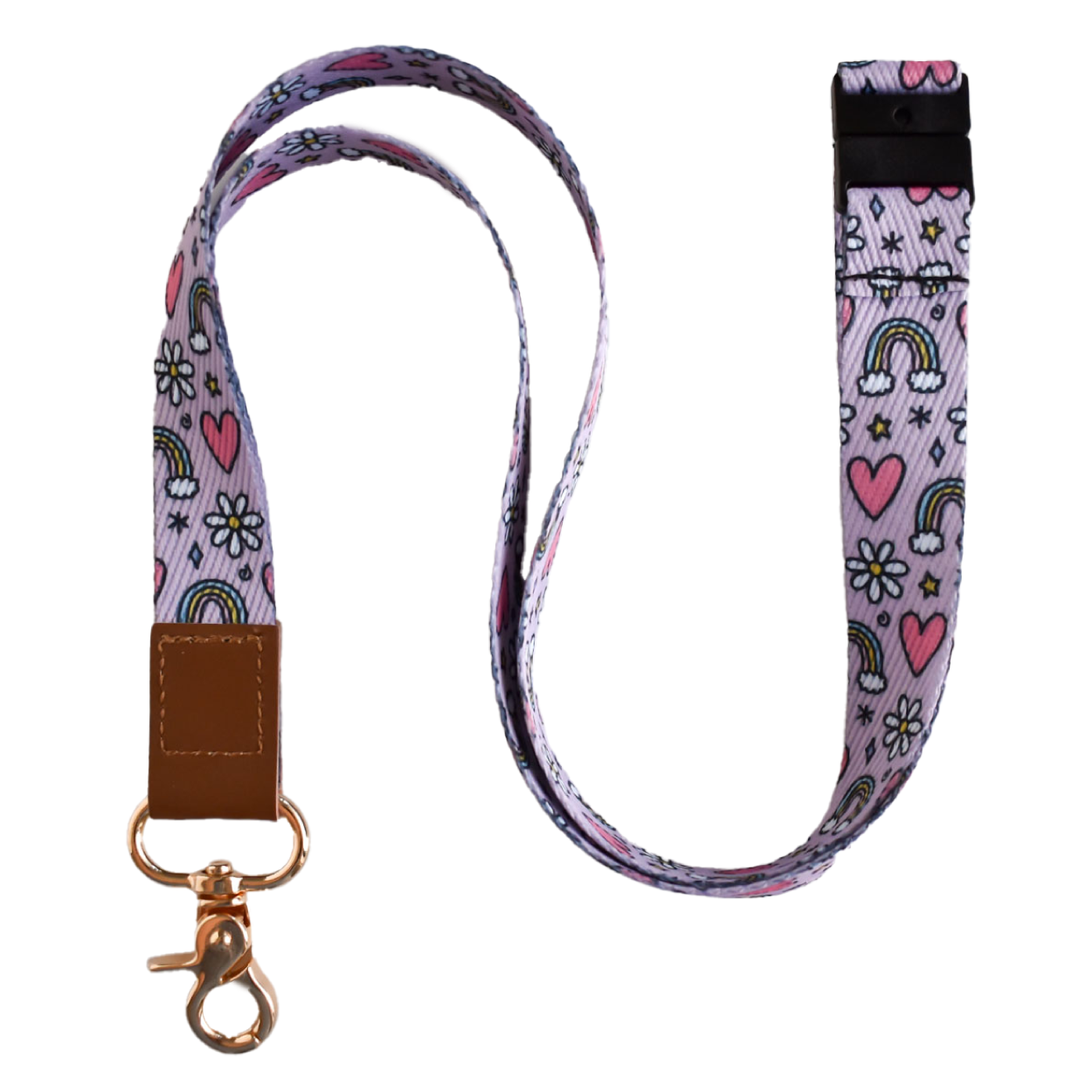 Rainbow Pattern Lanyard