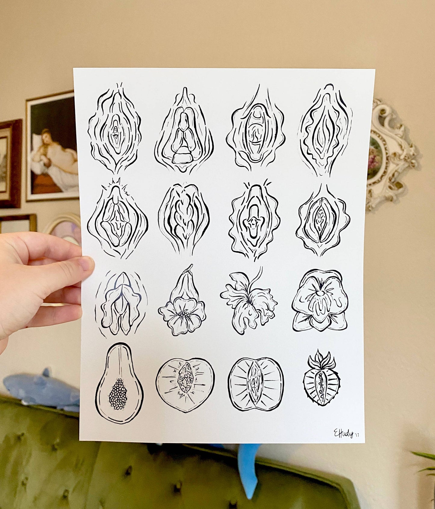 Mother Vulva Print