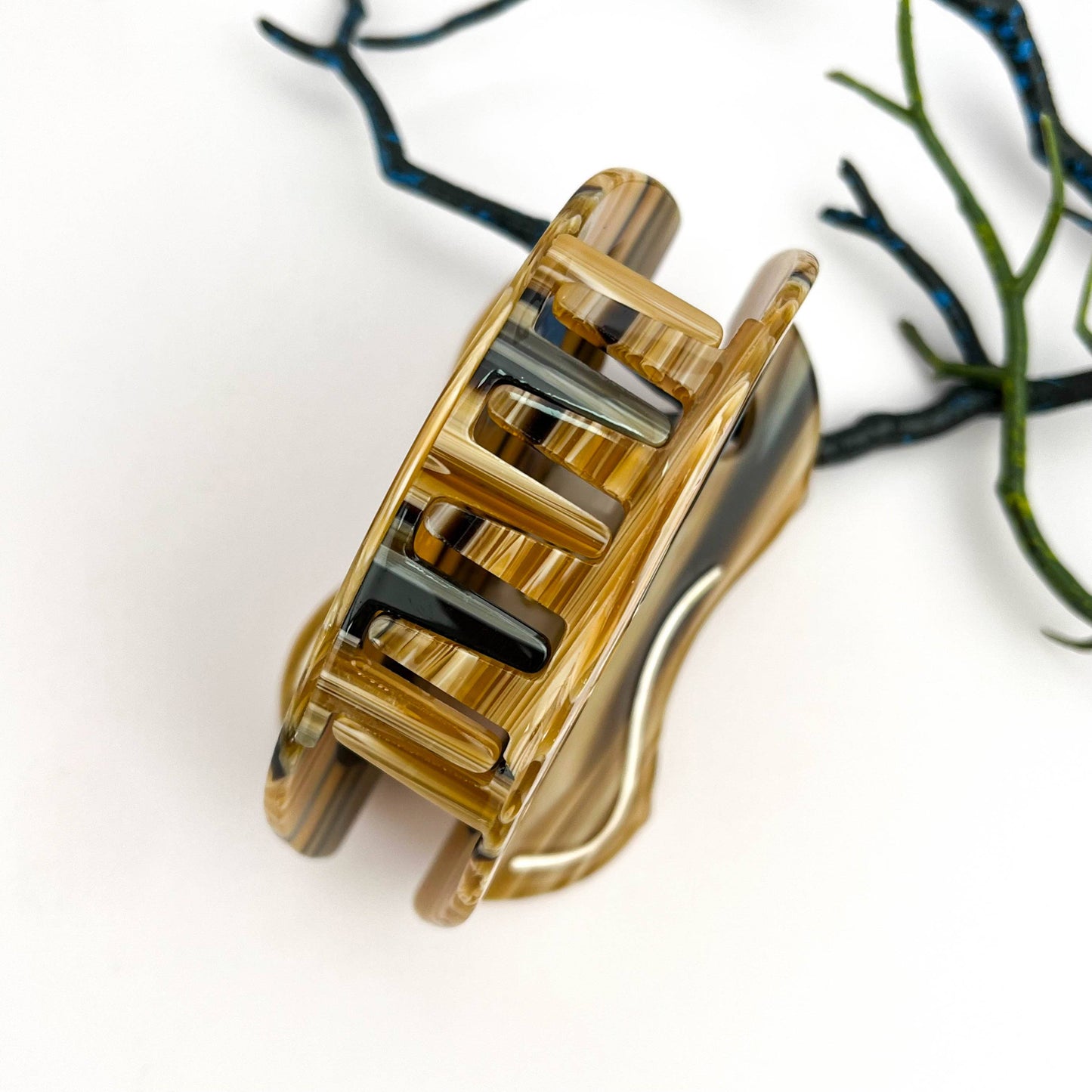 Wood Grain Palette Acetate Hair Claw Clip