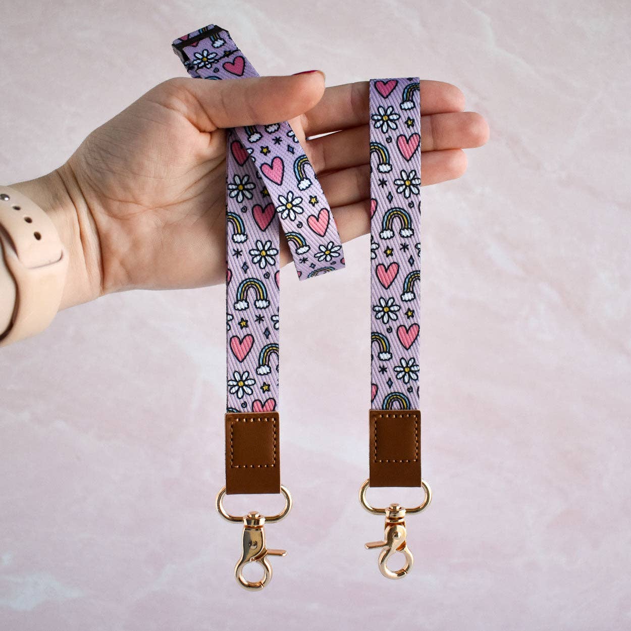 Rainbow Pattern Lanyard