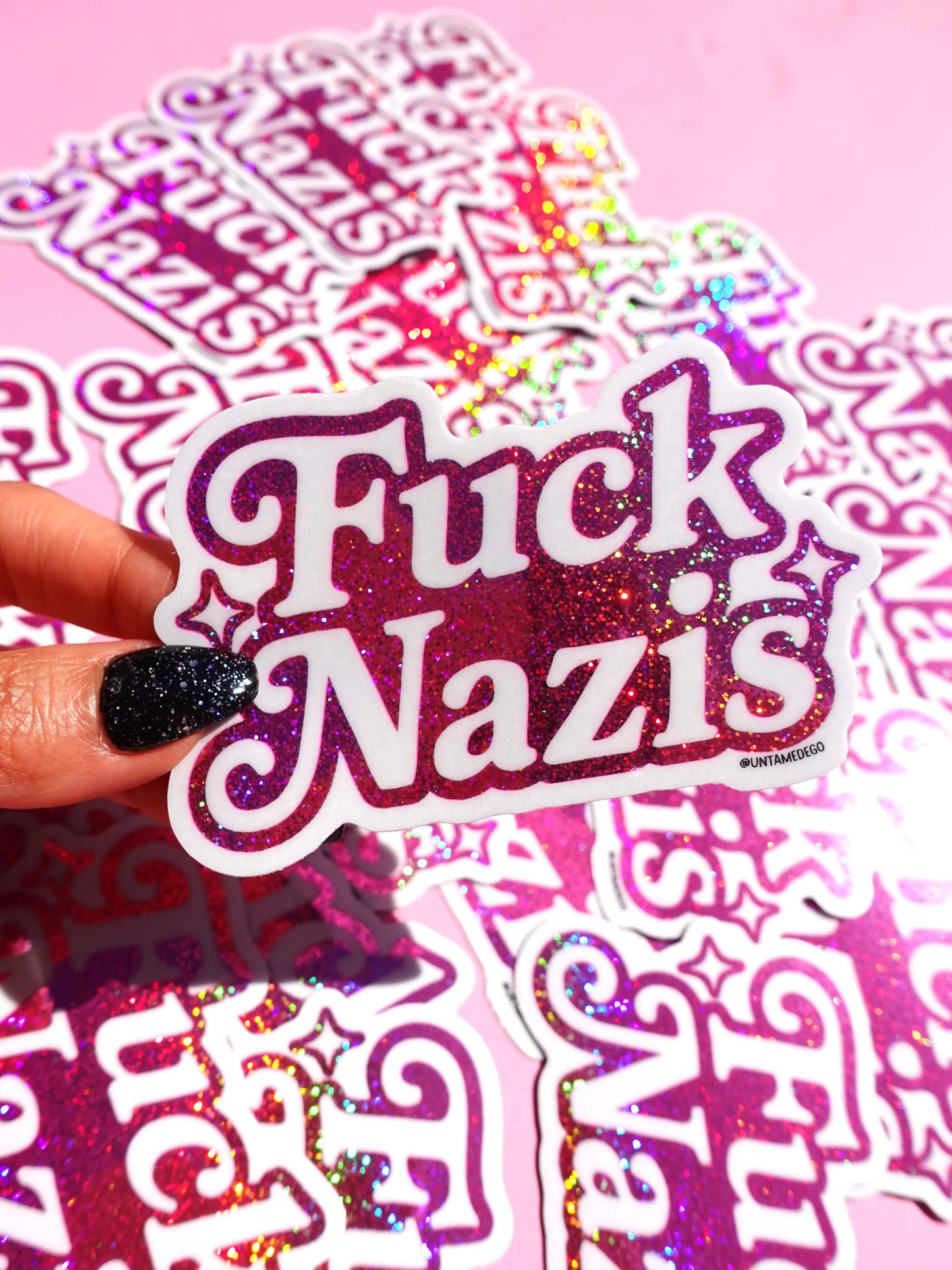 F*ck Nazis – Glitter Vinyl Sticker