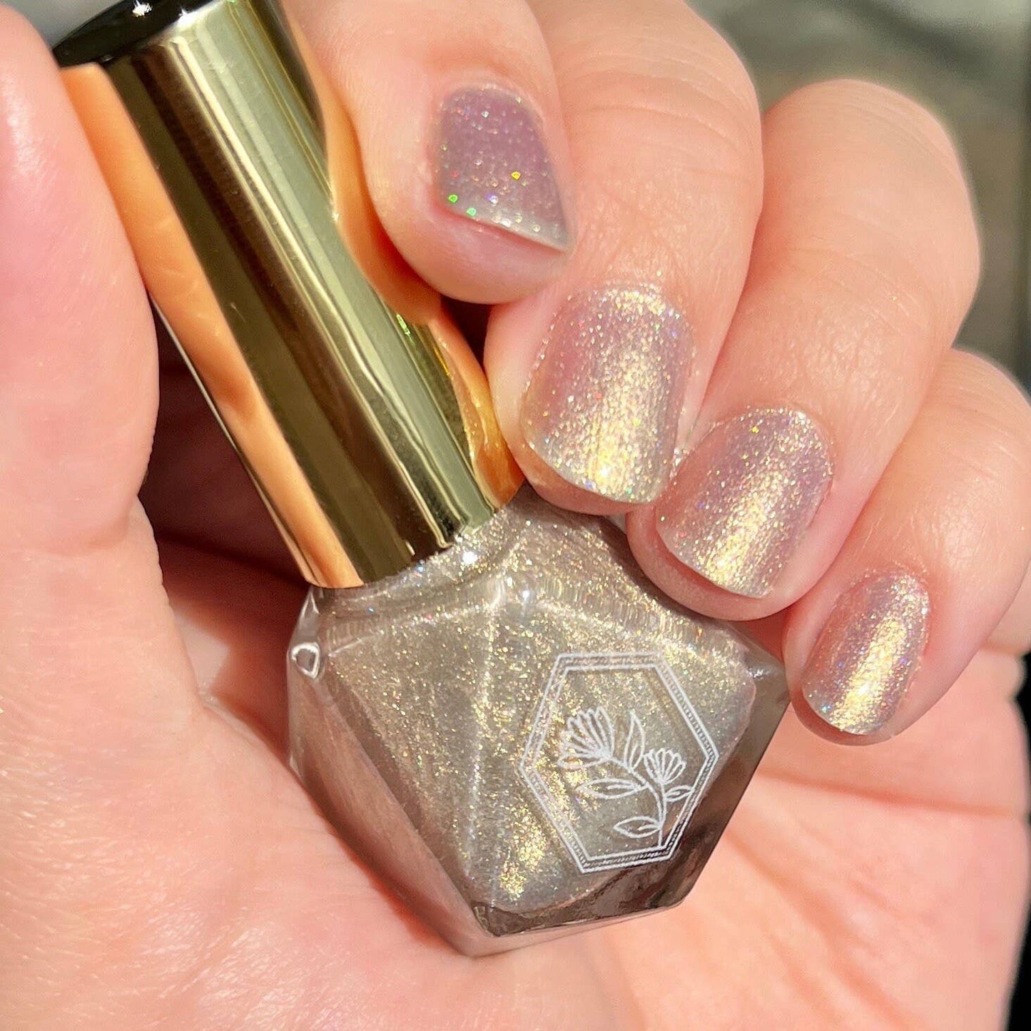 Luna - Golden Holographic Taupe - Nail Polish