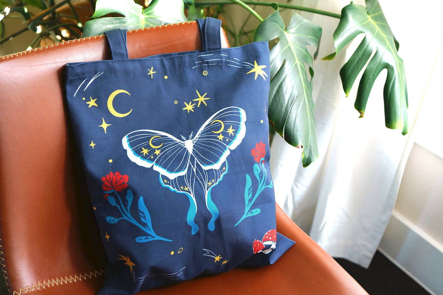 Believe in Magic Witchy Luna Moth Tote Bag