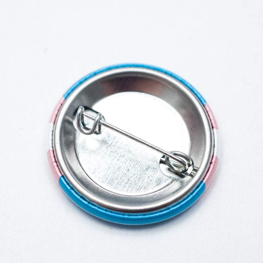 Transgender pride flag LGBTQ+ pin / button