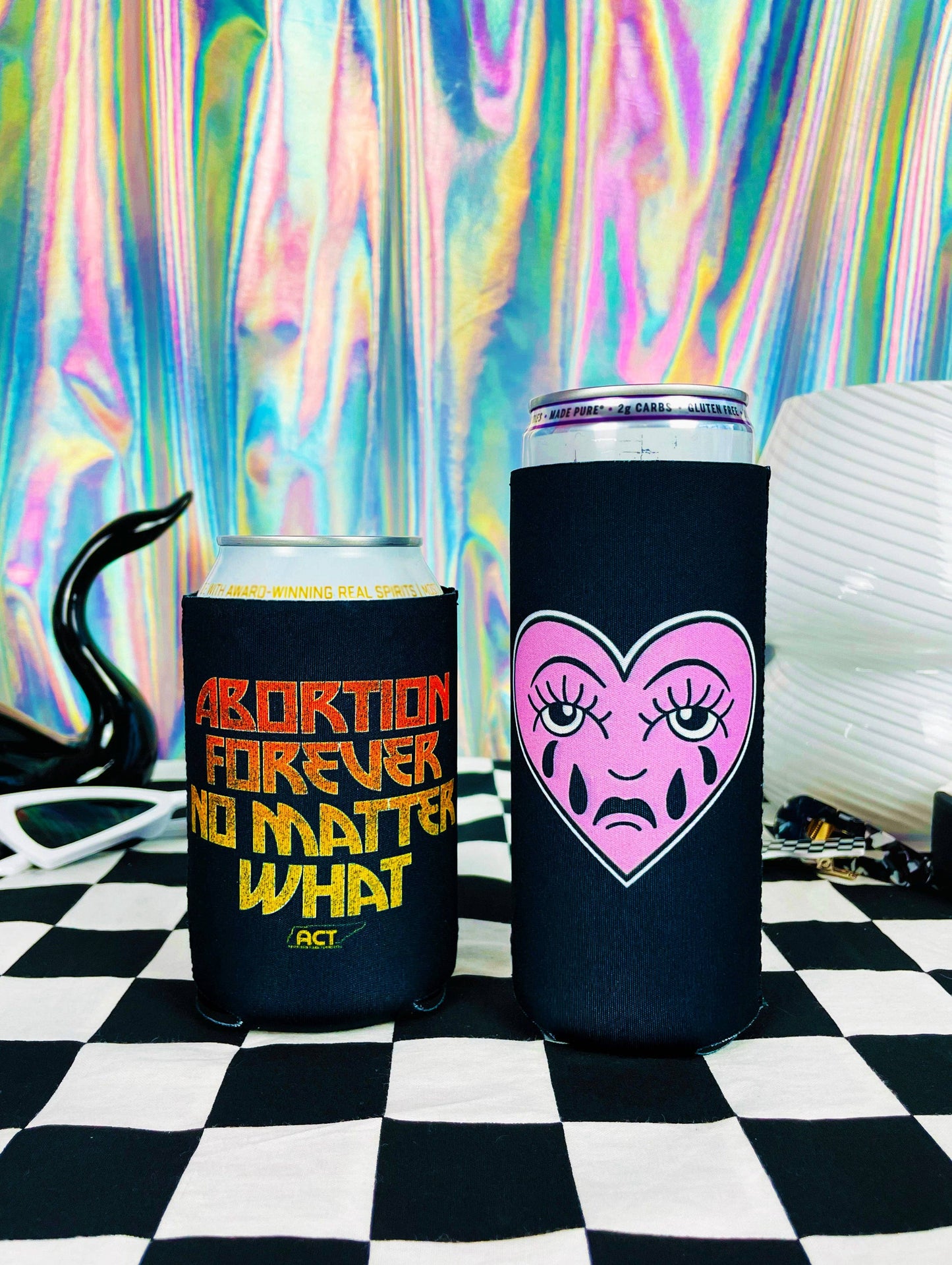 Abortion Forever Metal Koozie