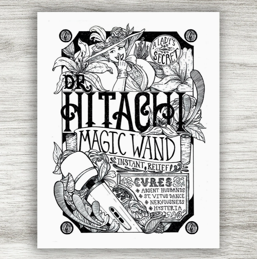 Dr. Hitachi's Magic Wand 8.5 in. x 11 Art Print