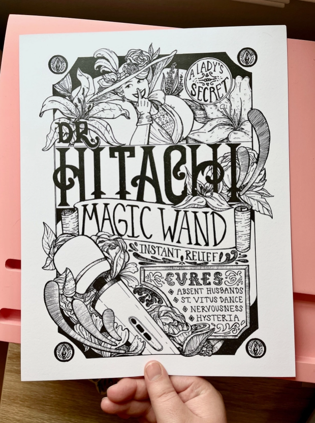 Dr. Hitachi's Magic Wand 8.5 in. x 11 Art Print