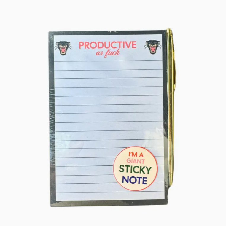 Productive As Fuck Notepad Sticky Note