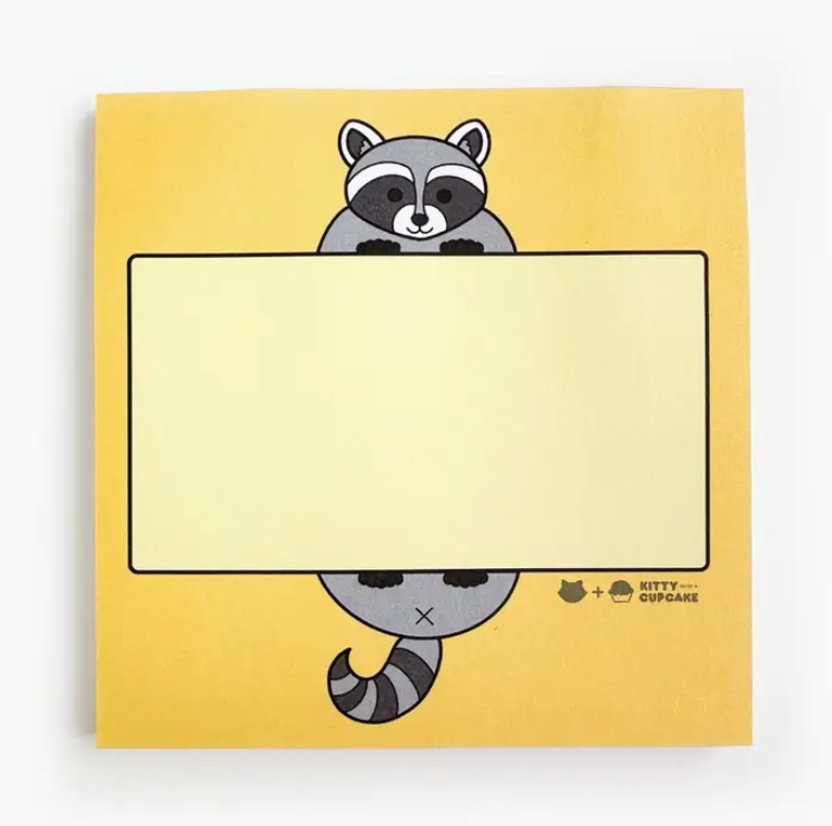 Raccoon Sticky Notes