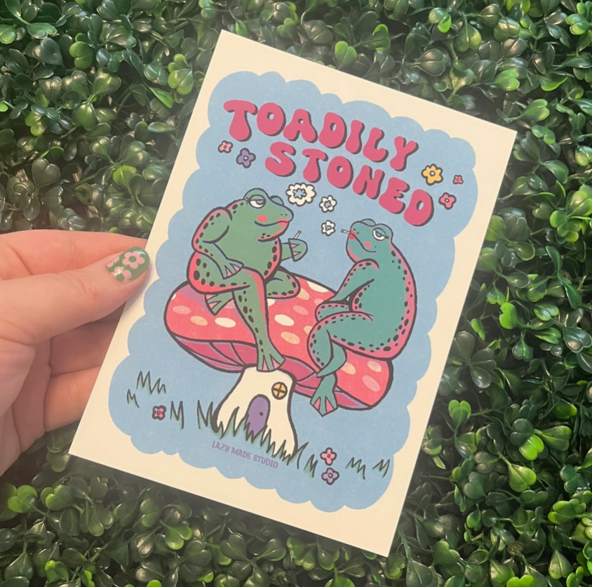 Toadily Stoned 5 X 7 Mini Art Print