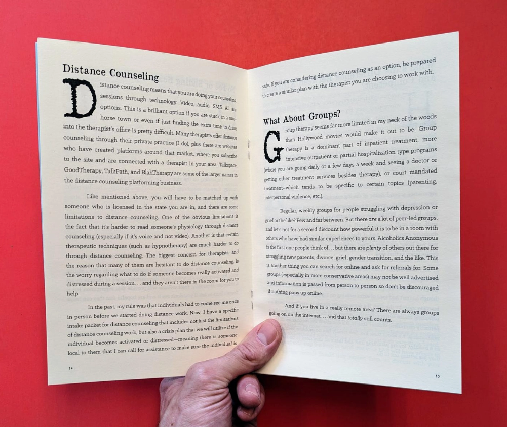 How To Find A Therapist (Zine)