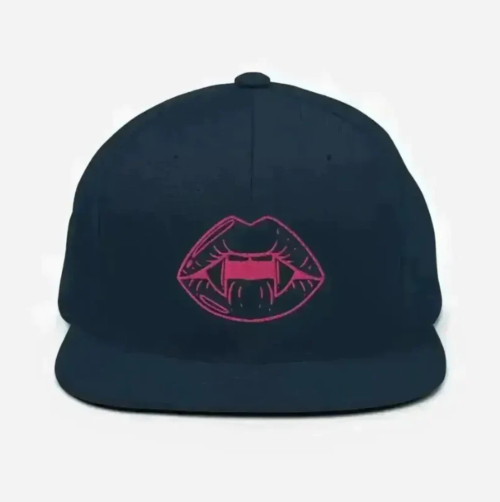 Vampire Lips Snapback Hat