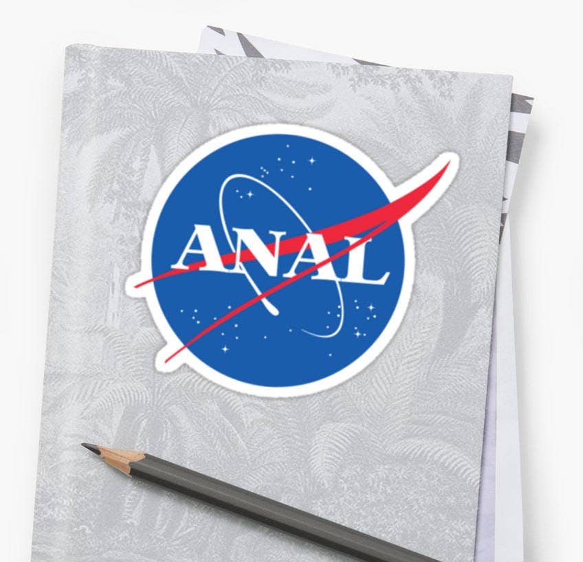 Just a Normal NASA Logo 3" x 3" - Funny Adult Sticker