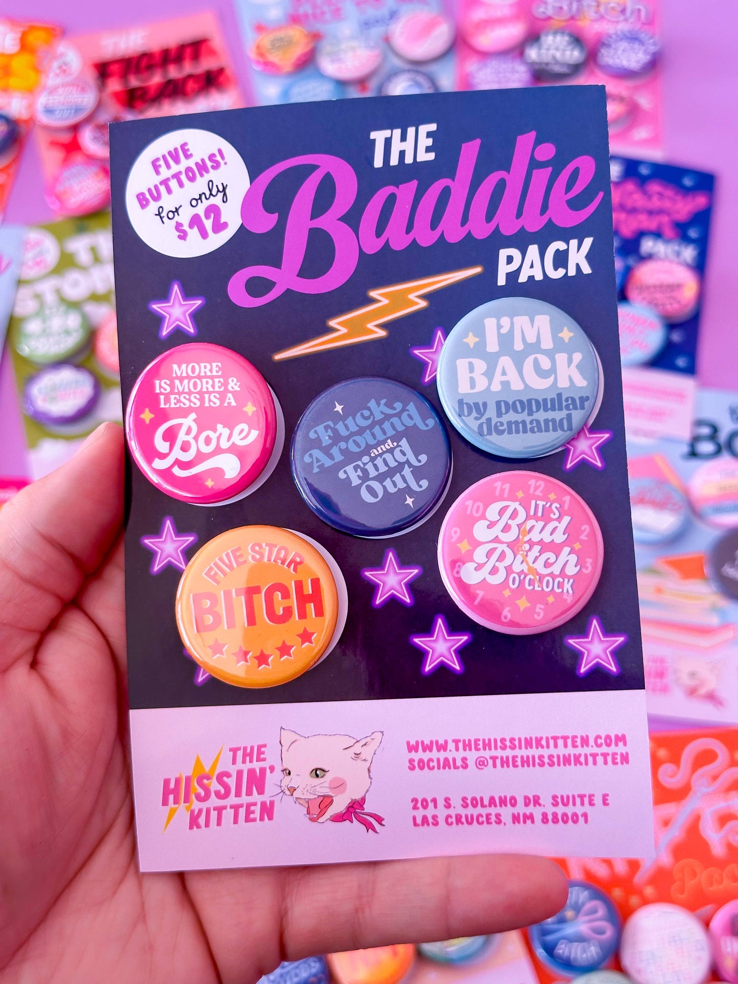 The Baddie Button Pack