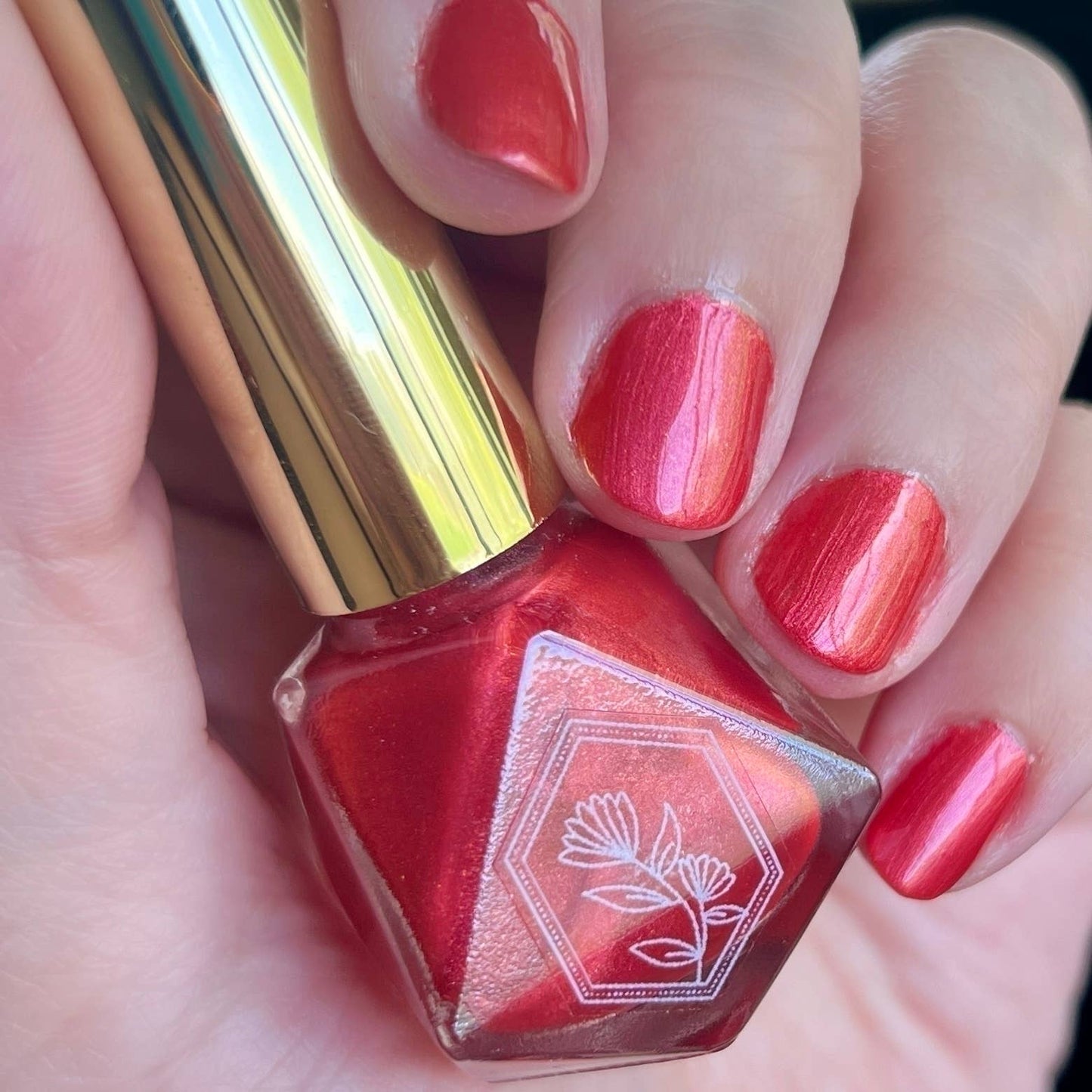 Mars Vacation - Vibrant Coral Toned Red Nail Polish
