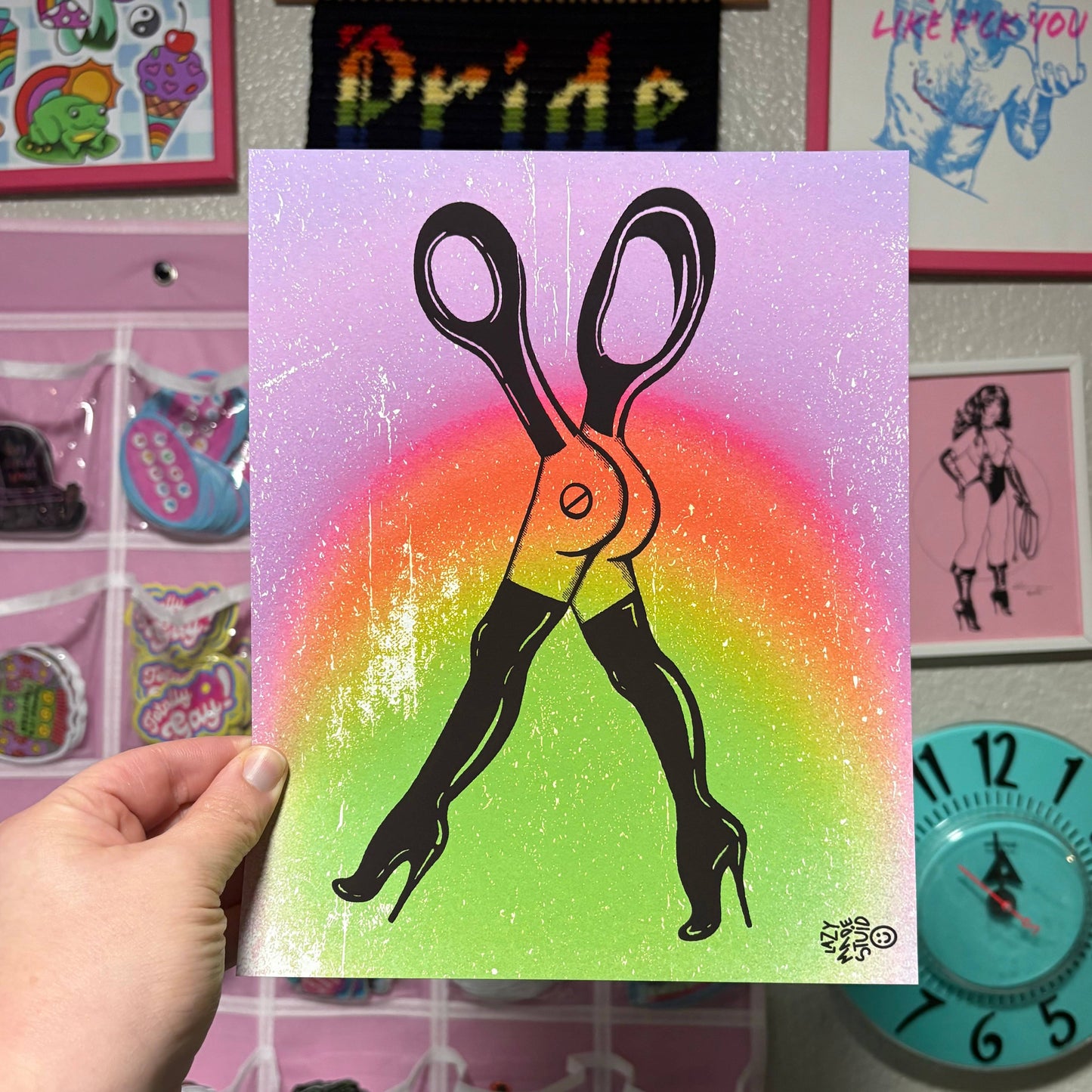 Sapphic Scissors 8 x 10 Art Print