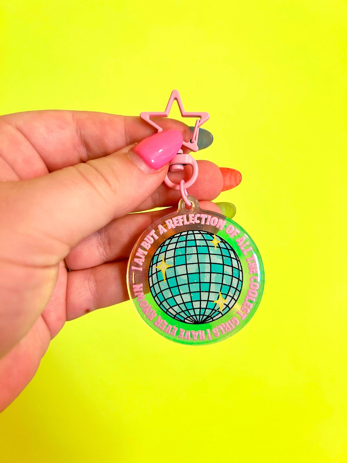 Reflection of the Coolest GIRLS I've Known Keychain